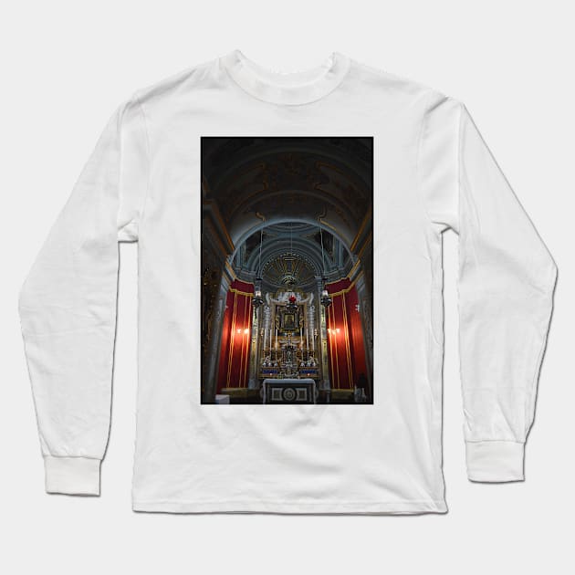 St Paul's Cathedral. Altar Area. Mdina, Malta Long Sleeve T-Shirt by IgorPozdnyakov